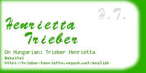 henrietta trieber business card